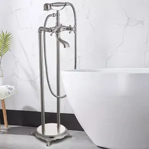 Freestanding Bathtub Shower Faucets Floor Tub Bath Showers Bathroom Tap Shower Mixer Tap Bathtub Faucet Set Robinet Baignoire - Wenzhou Zhongsheng Sanitary Ware Co., Ltd. - China