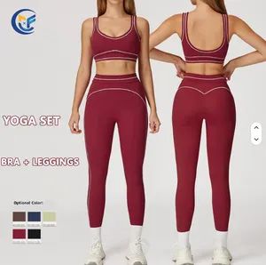 Sports Wear Suit U-Shaped Sports Bra and Yoga Leggings Activewear Contrast Color Yoga Sets for Women - Xiamen Morphy Technology Co., Ltd. - China