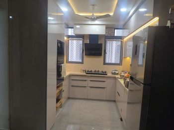 U Shape Wooden Modular Kitchen Form U-shape Material Wood Storage Capacity Generous Aesthetic Warm And Natural Work Triangle Highly - Agarwal Kitchen Interior - India