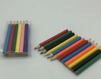 Boxed Small Kids Stationery 6 Colored Pencils Wooden Mini Color Pencil Set - LISHUI WENYU IMP&EXP CO., LTD. - China