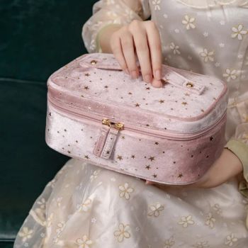 2021 New Solid Color Corduroy Korean Wash Bags Women Travel Cosmetic Pouch Beauty Storage Cases Make up Organizer Clutch Cosmetic Bag - Quanzhou Lingyuan Bags Co., Ltd. - China