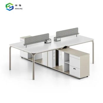 Flexible Combination Office Workstations White Computer Desk with Hutch - Foshan Hanlong Furniture Co., Ltd. - China