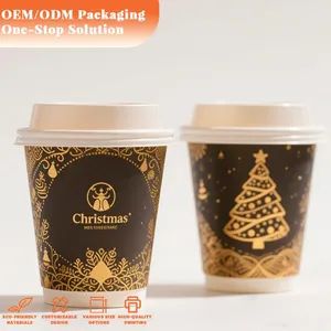 Custom Printed Logo Disposable Corrugated Double Wall Paper Cup with Lids - EVER GREATER IMP. & EXP. CO., LIMITED - China