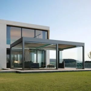 Outdoor Aluminum Polycarbonate Roof Elegant Gazebo Kit Sunroom - Foshan Wish Zinc & Steel Guardrail Co., Ltd. - China