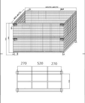 Wholesale Steel Warehouse Storage Cage with 500kgs Weight Capacity Grid Cage Iron Cage Foldable Steel Wire Mesh Pallet Cage for Storage Container - Ningbo Easting Tech Co., Ltd. - China