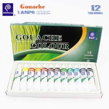 12 Colors Gouache Paint with EU En71-9 and ASTM D 4236 Standard, Art Paint, Termpera - NANCHANG LANPO PEN & PAINTING MATERIAL CO., LTD. - China