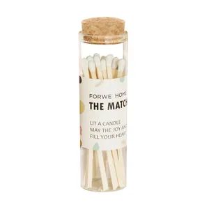 Safety 98mm Long Matchsticks Pink Matches in Glass Jar with Striker and Lables - Xuzhou Xirui Glass Products Co., Ltd. - China