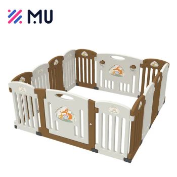 Plastic DIY 10 Panels Kid's Baby Indoor Fences Playpen with Game Gate - Market Union Co. Ltd. - China