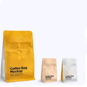 Coffee Bags 350g 5lb Flat Bottom Valve Zipper 1Y - Xingtai 007 Trading Co., Ltd - China