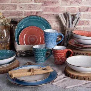 Stylish Color Glazed Stoneware Dinner Set for Seasonal Dining - Changsha Happy Go Products Developing Co., Ltd. - China