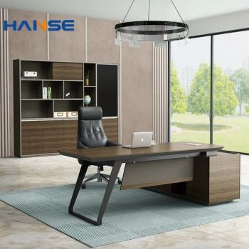 Custom Premium Quality Luxury Wooden Work Office Table Modern President Office Table - Foshan Hanse Industrial Co., Ltd. - China