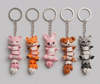 Flexi Buddy Keychains Special Features Biodegradable Plastics - Ploofy Store - Turkey