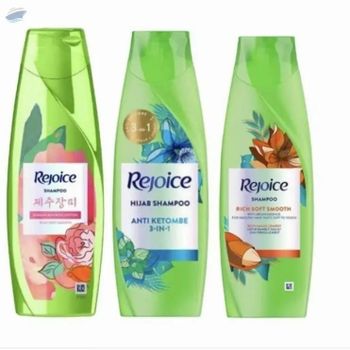 Rejoice Shampoo Texture Smooth Color Rich Violet, Shiny Black, Perfume Fresh, Rich Jeju Rose Packaging Variants Sachet 10ml, Bottle 450ml, 340ml, 150ml, 160ml, 600ml, 7ml -  Theobromindo Cipta Karya  - Indonesia