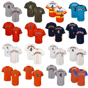Custom Customized Astros Jerseys 4 George Springer Baseball Jerseys - Putian Just Dun Trade Co., Ltd. - China