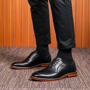 Classic Men's Genuine Leather Oxford Dress Shoes for Business - Wuxi Glolinker Technology Co., Ltd. - China