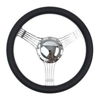 Universal 350mm Truck 14inch Chrome Steering Wheel Classic 9-Holes Steering Wheel - Yiwu Shengying Auto Accessory Co., Ltd. - China