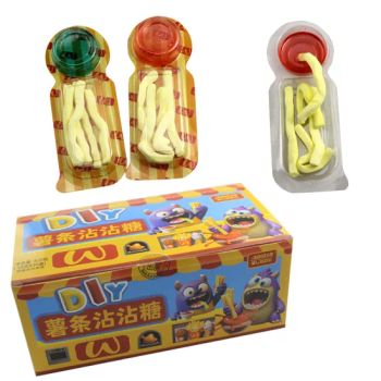 Wholesale Custom Fruit Flavor Fries Shape Marshmallow Candy with Fruit Jam Candy - Guangdong Jusicylove Food Technology Co., Ltd - China