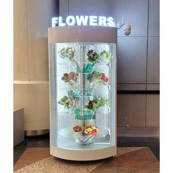 Smart Automatic Fresh Flower Kiosk Vending Machine for Bouquet Sales Retail Shops Shopping Malls and Public Areas - senesie mfg llc - United States
