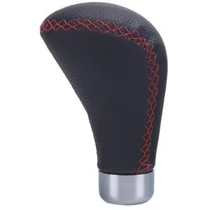 PU Leather Black Silver Car Gear Knob ANMA 115096 MOQ100 40D MOQ 100PC Trademark ANMA Origin Zhejiang OEM Logo Accept Sample Available - Shanghai Anma Industry Co., Ltd. - China