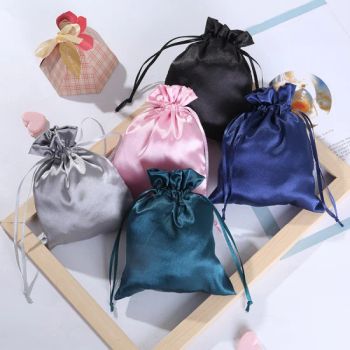Promotional Luxury Jewelry Silk Drawstring Satin Bag Custom Drawstring Packaging Satin Bags - Anhui Magic Industry Co., Ltd. - China