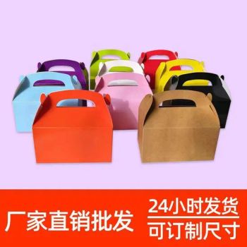 Christmas Birthdays Holidays Gift Custom Size Gable Box Packaging with Handles Window - Shandong Surely Healthy Care Co., Ltd. - China
