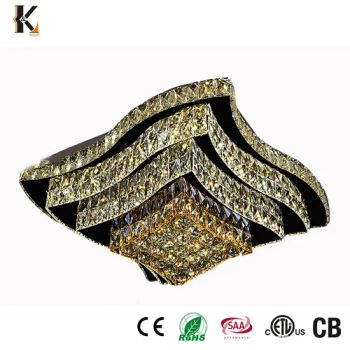 Luxury Crystal Lamp LED Ceiling China Sample Free Decorative Lamps Crystal Stainless Steel Lamps Hanging Pendant Custom LED Ceiling Lights - Zhongshan Konig Co., Ltd. - China