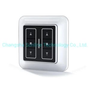 European AC133-02 Double Channel Remote Control Rolling/Roller Shutter Blinds 80mm Wall Transmitter - Changsha Sunline Technology Co., Ltd. - China