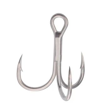 Treble Hooks Feather High Carbon Steel Groove Barbed Fishhooks Sea Saltwater Lure Fishing Accessories Tackle - Henan Tenfeng Technology Co., Ltd. - China