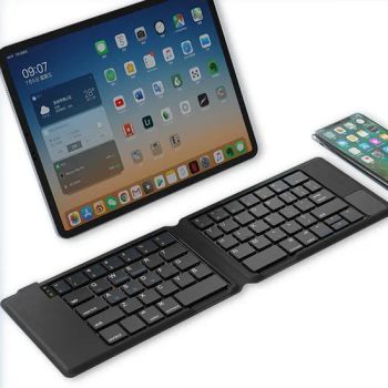 Portable Mini Folding Keyboard with Leather Cover and Touch Pad for Laptop, PC - Dongguan Siyaji Electronic Technology Co.,Ltd - China