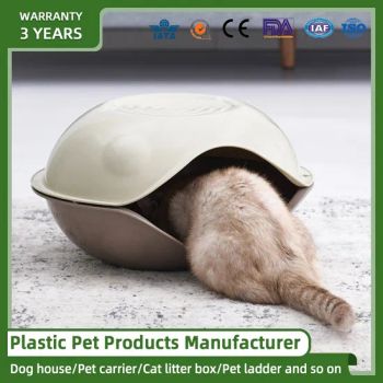 Luxury Cat Cage Kennel Outdoor Indoor Plastic Dog House with Feeder Bowl Pet Houses & Furniture - Qingdao Phoenix Wholesales Plastic Pallet Garbage Bin Supplier Co.,Ltd - China