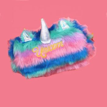 Cartoon Unicorn Furry Pencil Cases - Skylark Network Co., Ltd - China