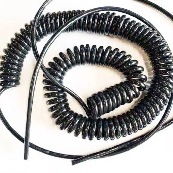 Cat5e 16AWG Curly Flex Cables Coiled Extension Cords Spiral Cables for Surveillance Towers - Lanka Industrial Automation (Shanghai) Co., Ltd. - China