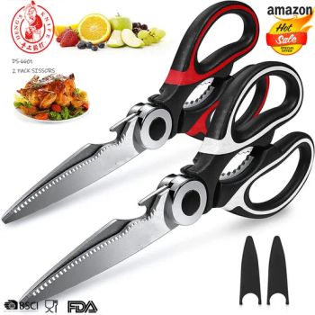 Ds-6601 Heavy Duty Cooking Food Poultry Herbs Fish Meat Bone Chicken Scissors Multifunctional Stainless Steel Kitchen Hand Metal Scissors Shears - Chongqing Deng's Yaohe Knifeware Co., Ltd. - China