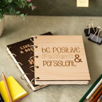 Refillable Dairy Color Black, Brown, White Type Refillable & reusable notebook Material Recycled MDF wooden cover, Wood Portability Compact And Designed For Carrying In Handbag, On Desk, Or During Daily - Noodle Studio - India