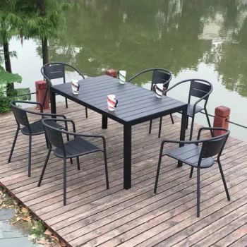 Modern Style Other Outdoor Garden Furniture Sets Waterproof Aluminum Dining Patio Garden Plastic Wooden Outdoor Furniture Set - Foshan Zixuan Outdoor Furniture Co., Ltd - China