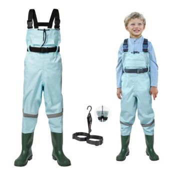 Kids Chest Waders Green 39 Size Polyester 1Y MOQ1000 ODM Printing - Jinzhou City Hejin Clothing Co., Ltd. - China