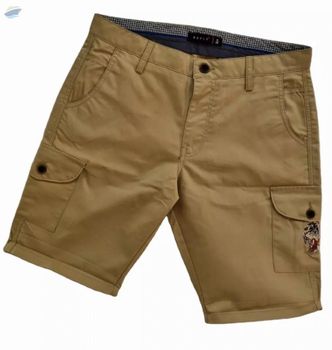 Multi-Pocket Men's Cotton Twill Cargo Shorts Style Casual Pattern Plain Texture Breathable Material Cotton Twill Performance Quick -  S Creation  - India