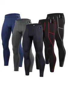 Sports Fitness Pants Men's Tight Elastic Quick Dry Pants Running Basketball Training Outdoor Bottom Pants Sports Wear - Quanzhou Yilijia International Trade Co., Ltd. - China