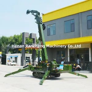 1 3 5 8 10 12 Ton Hydraulic Mini Telescopic Arm Fly Jib Spider Crane Diesel Electric Mobile Small Compact Crawler Lift Spider Crane - HENAN RANCHENG MACHINERY CO., LTD. - China