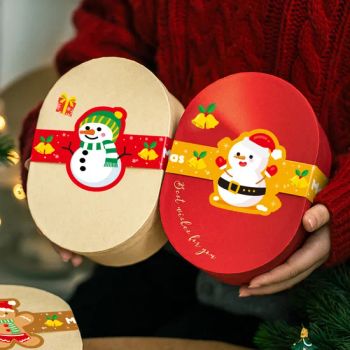 Christmas Long Stickers, Cartoon Santa Claus Stickers, Gift Box Packaging Sealing Stickers, Baking Decorations - Xiamen Fushunjie Industry and Trade Co., Ltd. - China