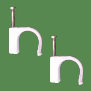 Nail Cable Clips Clip Material PVC Quantity Per Pack 100 Clip Size 4 mm - 40 - A. K. Plastic Udyog - India