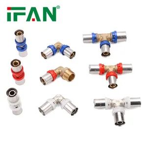 Ifan High Quality CE Certificate Brass Press Fittings Metric DIN 3865 Fittings 16-32mm Pex Fittings - Zhejiang Ifan Piping Co., Ltd. - China