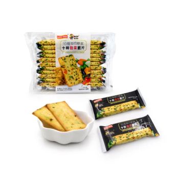 Bag Packing Crispy 10 Kinds of Vegetable Added Thin Biscuit Cracker - Shantou Yixin Food Co., Ltd. - China
