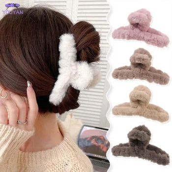 Autumn Winter Thick Hair Women Pure Jumbo Big Plush Hair Claw Clips - Foshan Youyan Clothing Co., Ltd. - China