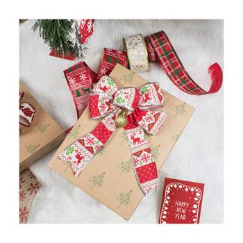 Wholesale 60mm Burlap Fabric Xmas Ribbons Roll Gift Bows Wide Wired Edged Christmas Burlap Ribbon - GRACE RIBBON & PRINTING MACHINERY CO., LTD - Vietnam