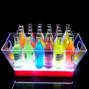 20 Beer Bottles Big Capacity Acrylic LED Ice Bucket for Bar Model NO. 8 Trademark Goude Origin Zhejiang Material - Tongxiang Goude Co., Ltd. - China