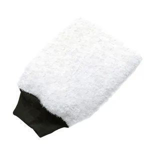 Shineopen High Absorbent Coral Fleece White Car Wash Mitt Microfiber Car Cleaning Glove - Anhui Shineopen Auto Products Co., Ltd - China