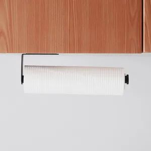 Self Adhesive Black Household Storage Kitchen 304 Stainless Steel Paper Towel Holder - Wenzhou Baogeli Sanitary Wares Co., Ltd. - China