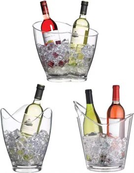 Bar Accessories 4L 8L 12L Large Capacity Oval Plastic Clear Transparent as Beer Champagne Wine Storage Ice Bucket for Plantation Rum Minskaya Kristall San Migue - KKS Enterprises Co., Ltd. Hangzhou - China