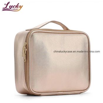 Gold Large Cosmetic Bag Travel Makeup Bags for Girls Cosmetics Organizer Storage Bags - Guangzhou Lucky Aluminum Case Ltd - China